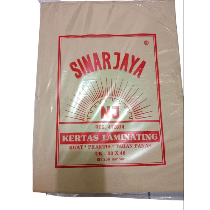 

kertas pembungkus nasi merek sinar jaya ukuran 30×40 isi 250 lembar