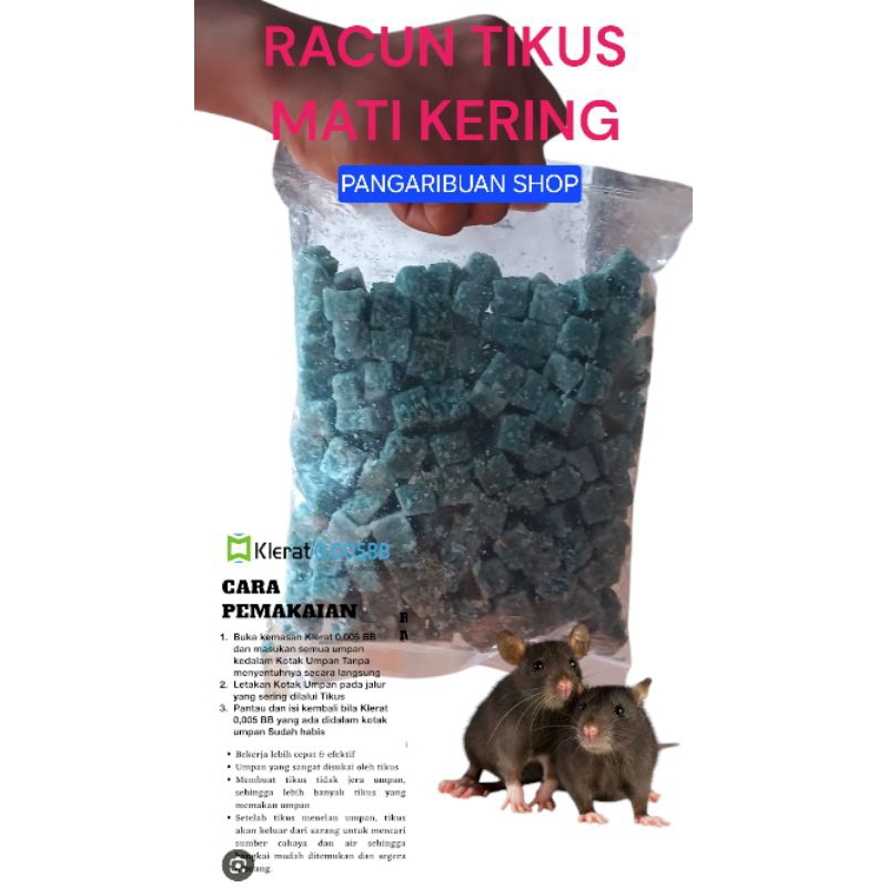 RACUN TIKUS SUPER AMPUH MATI KERING SIAP PAKAI -TIDAK BIKIN BAU BANGKE