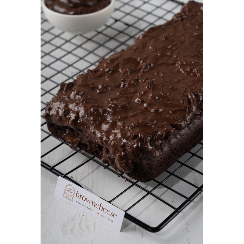 

Browncheese Brownies Panggang Choco crunchy 20x10 | Fudgy Brownies