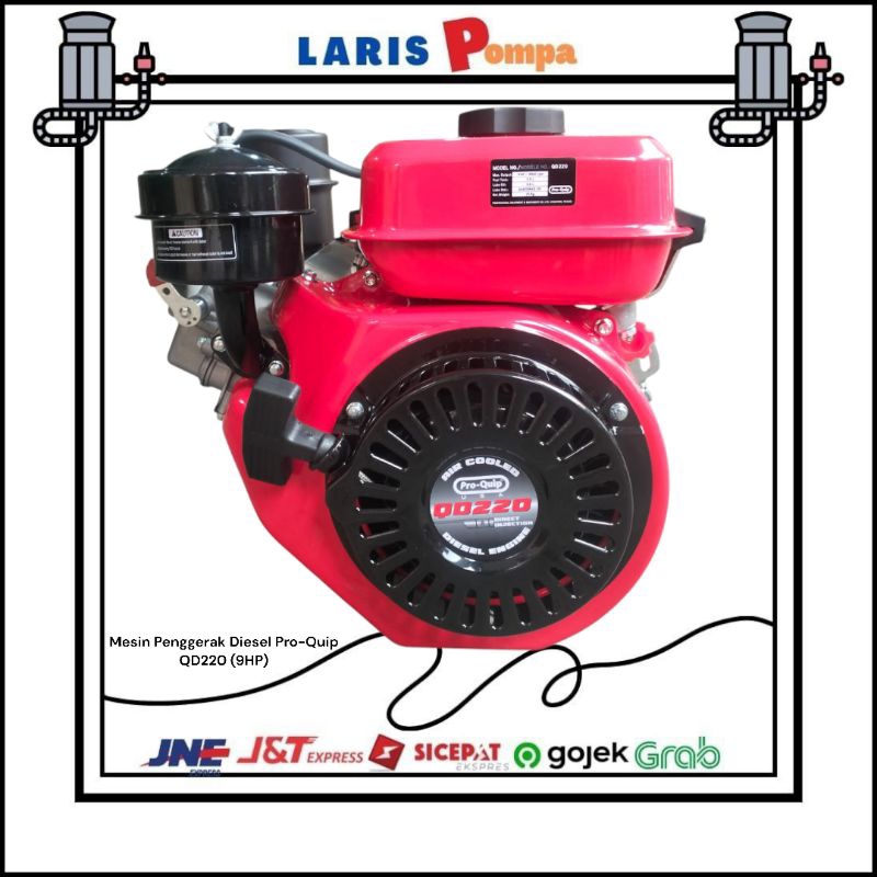 Mesin Penggerak Diesel Pro-Quip QD220 (9HP)
