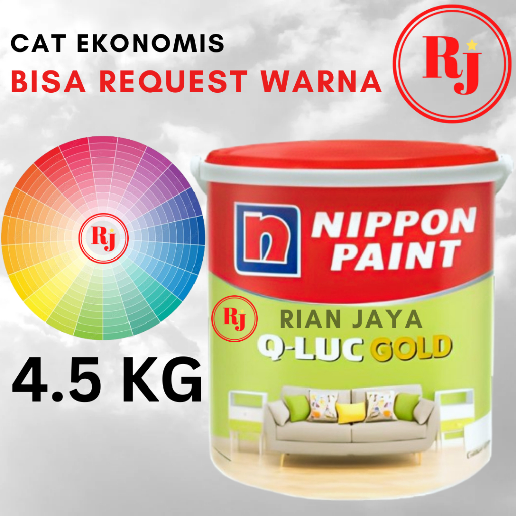 QLUC GOLD NIPPON PAINT 4,5 KG / CAT TEMBOK INTERIOR EKONOMIS