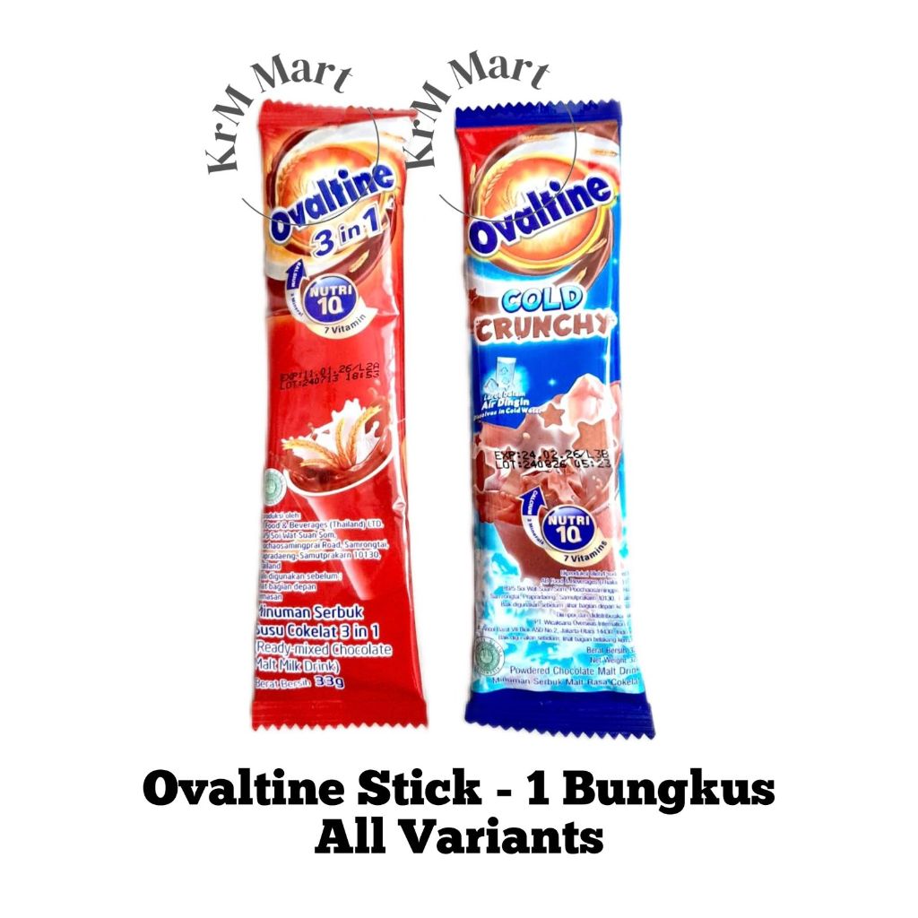 

Ovaltine Stick 1 bungkus All Varian 3 in 1 cold crunchy ovaltin minuman serbuk susu cokelat malt