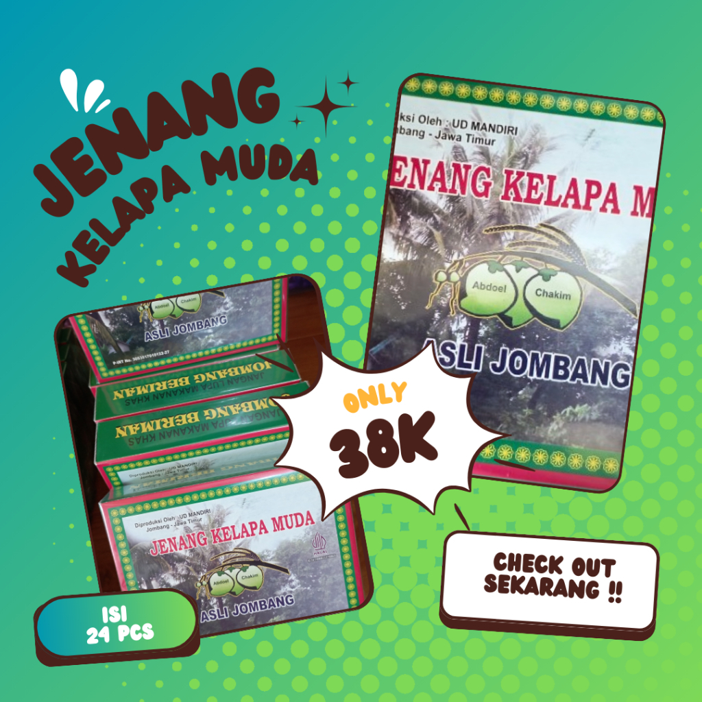 

Dodol Jenang Kelapa Muda Asli Khas Jombang Isi 24 Biji 100% HALAL dan NIKMAT