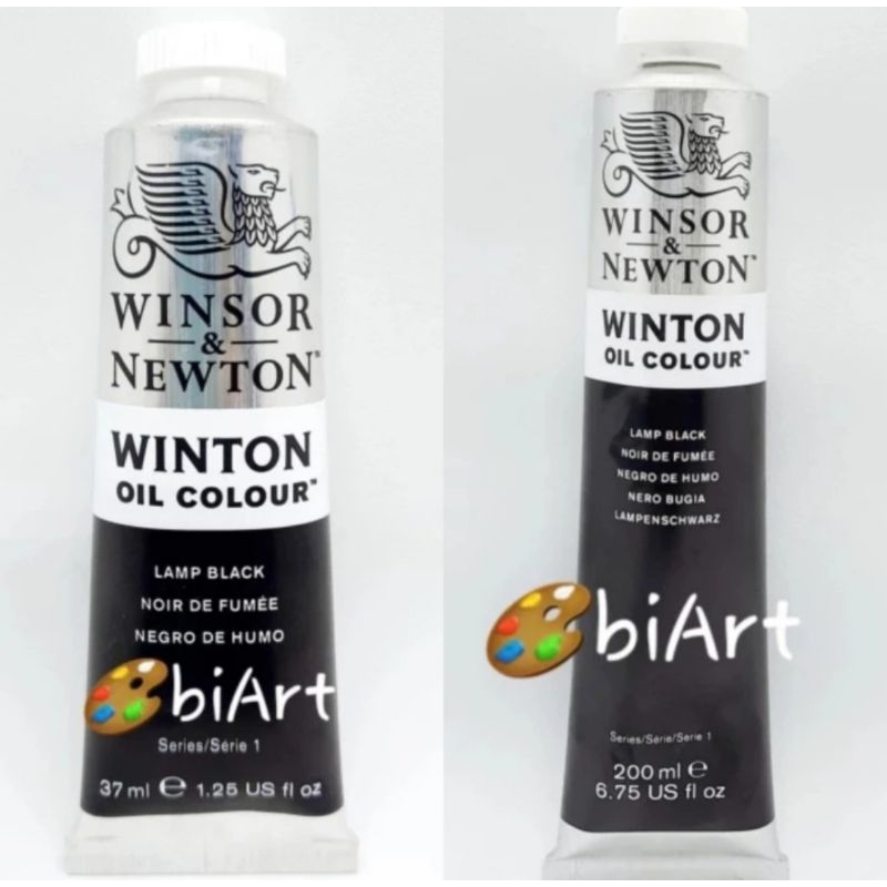 

Cat Minyak Winton Oil Colour 200ml / 37ml Lamp Black Winsor & Newton