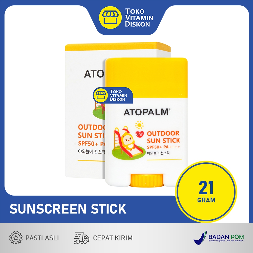 ATOPALM OUTDOOR SUN STICK SPF50+ PA++++ 21 GR | Physical Sunscreen Stick Anak