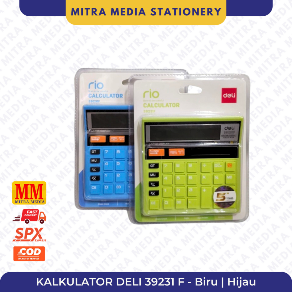 

KALKULATOR DAGANG MEJA DELI 39231F 12 DIGIT CHECK KOREKSI WARNA AUTO REPLAY