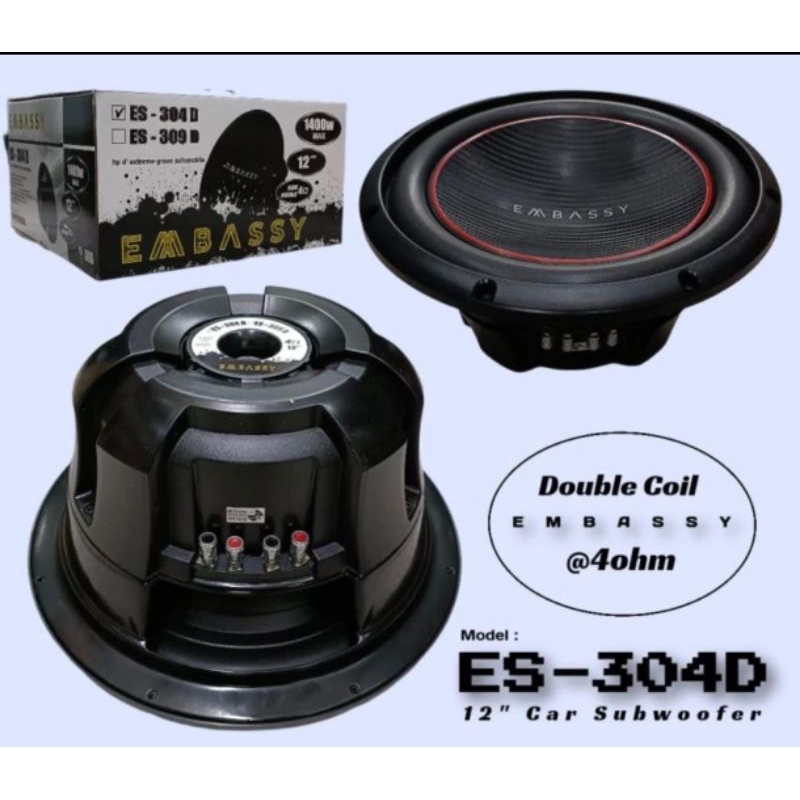 Subwoofer Embassy ES 304 D - 12 inch SVC Single Coil