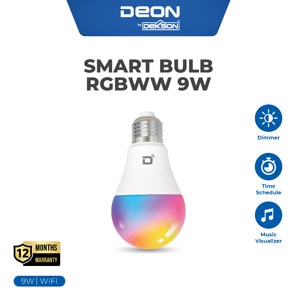 DEON Smart Bulb RGBWW 9W Wifi Lampu Pintar Smart Bulb RGBWW 9W Wifi