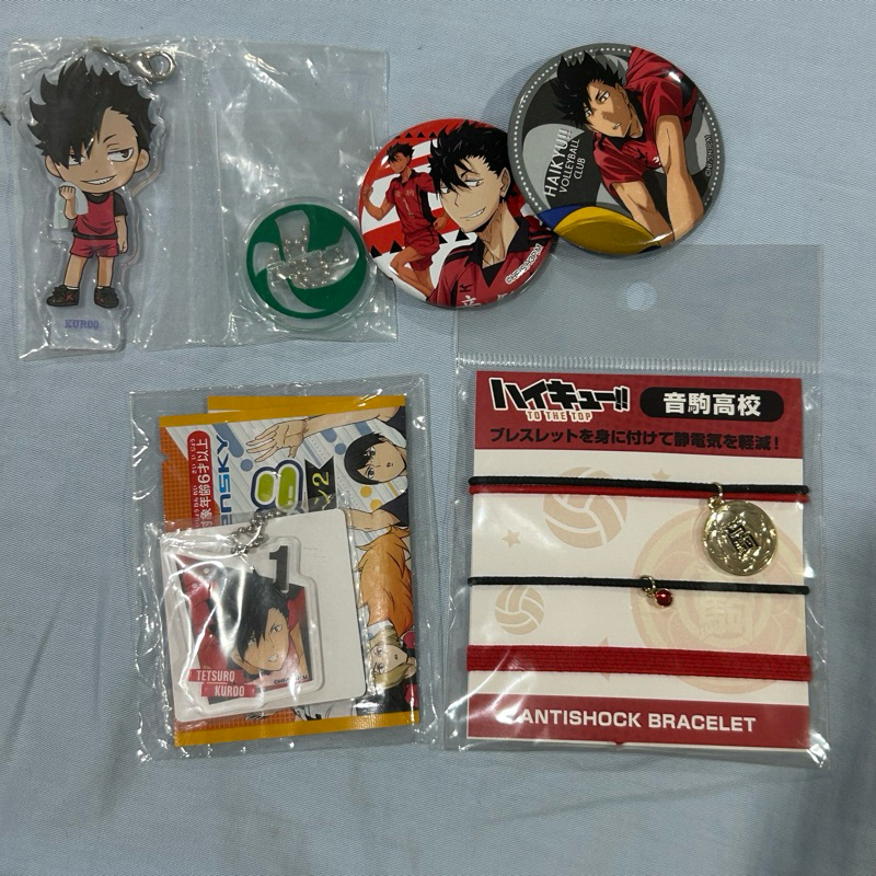 Haikyuu OFFICIAL Kuroo Tetsuro badge standee bracelet