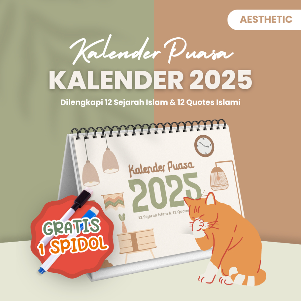 

[AESTHETIC] KALENDER PUASA MEJA 2025 / KALENDER DUDUK AESTHETIC TAHUN 2025 / KALENDER DUDUK HIJRIYAH 1446