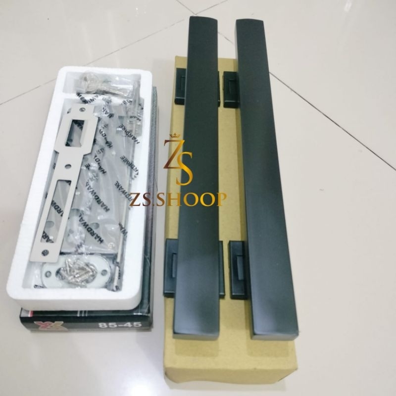 Handle Pintu tarikan pintu gagang pintu Hitam Polos black series