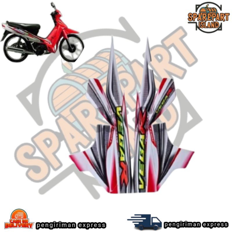 STRIPING MOTOR YAMAHA FIZ R MERAH PUTIH - STIKER FIZ R MERAH PUTIH