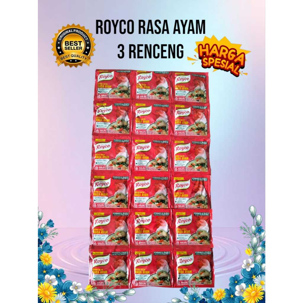 

Royco BUMBU KALDU Penyedap Makanan Penyedap Rasa AYAM 3 renceng