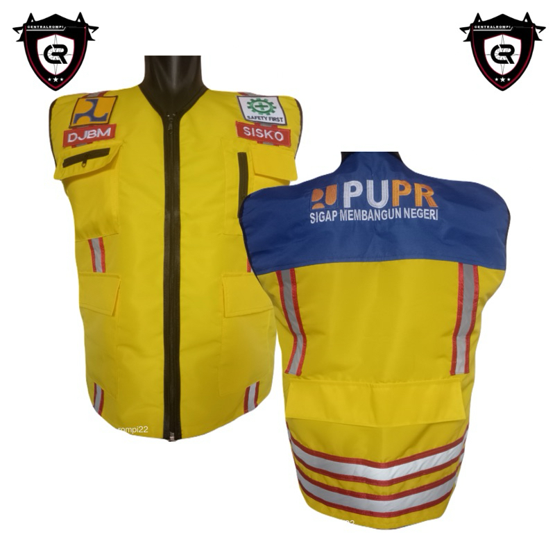 Rompi PUPR Derokrat Jenderal Bina Marga DJBM bahan drill menerima custom desain dan logo