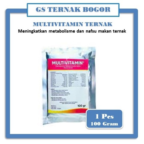 Multivitamin Ternak 100 gr (Meningkatkan Nafsu Makan Ternak)