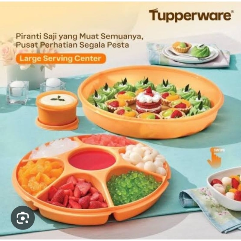 Large serving center/Serving Center/Serving Center Peach/Serving Center Hijau/Tupperware Pontianak/T