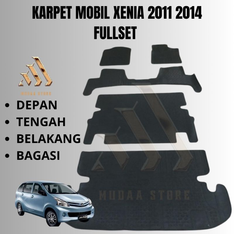 Karpet Mobil Daihatsu Xenia 2011 2014 Fullset / Karpet Matras Karet Mobil Daihatsu Xenia  2011 2014 