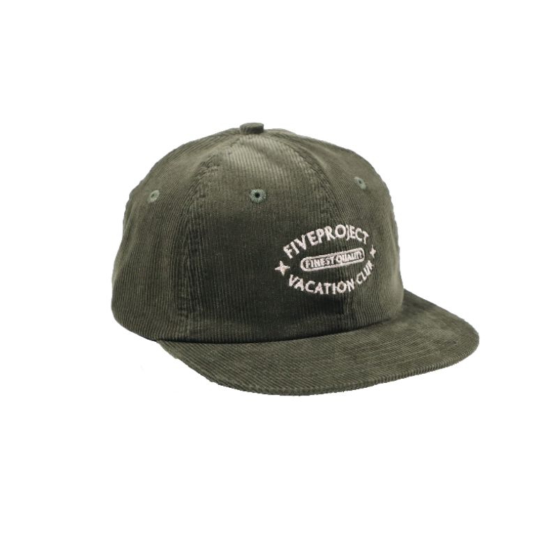 Five Project Six Panel Hat Leidia Green,Bahan Corduroy