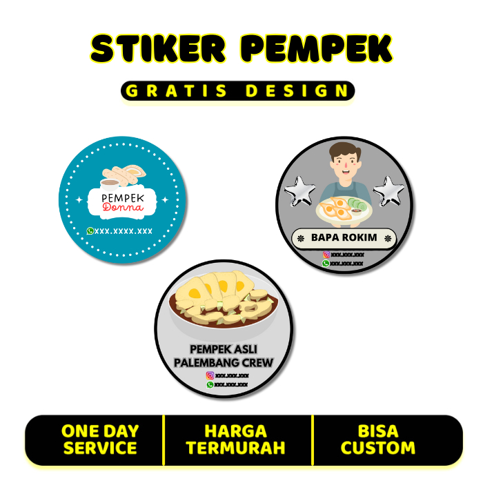 

STIKER / STIKER LABEL / STICKER / STIKER COSTUM / STICKER COSTUM LABEL / STIKER PEMPEK / STIKER MAKANAN / CETAK STIKER / STIKER LUCU