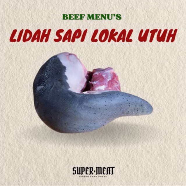 

Lidah Sapi Lokal Utuh / Lidah Sapi / Lidah Sapi Lokal Fresh / Beef Oxtounge