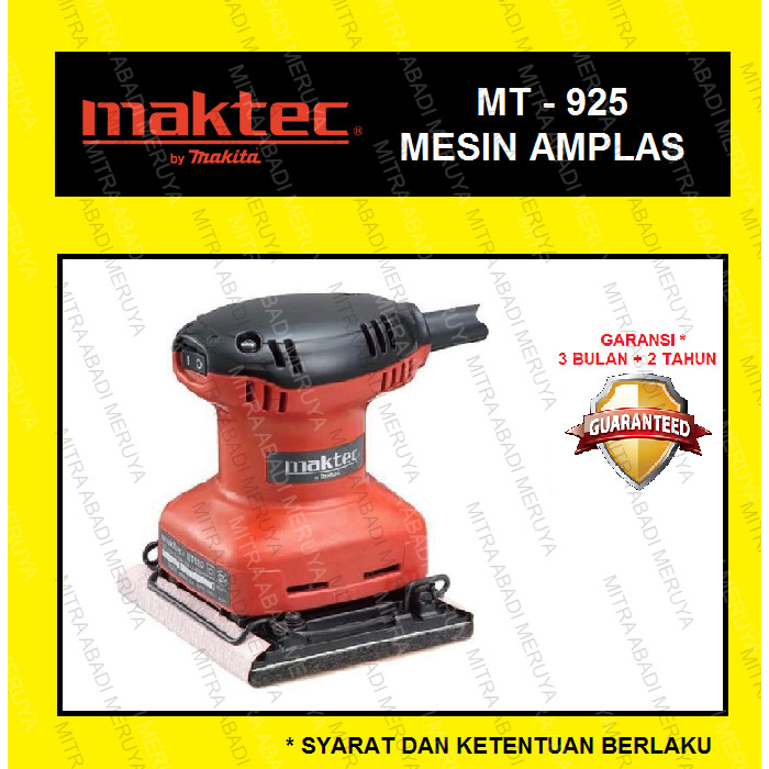Maktec MT 925 Mesin Amplas Finishing Sander Orbital Sander