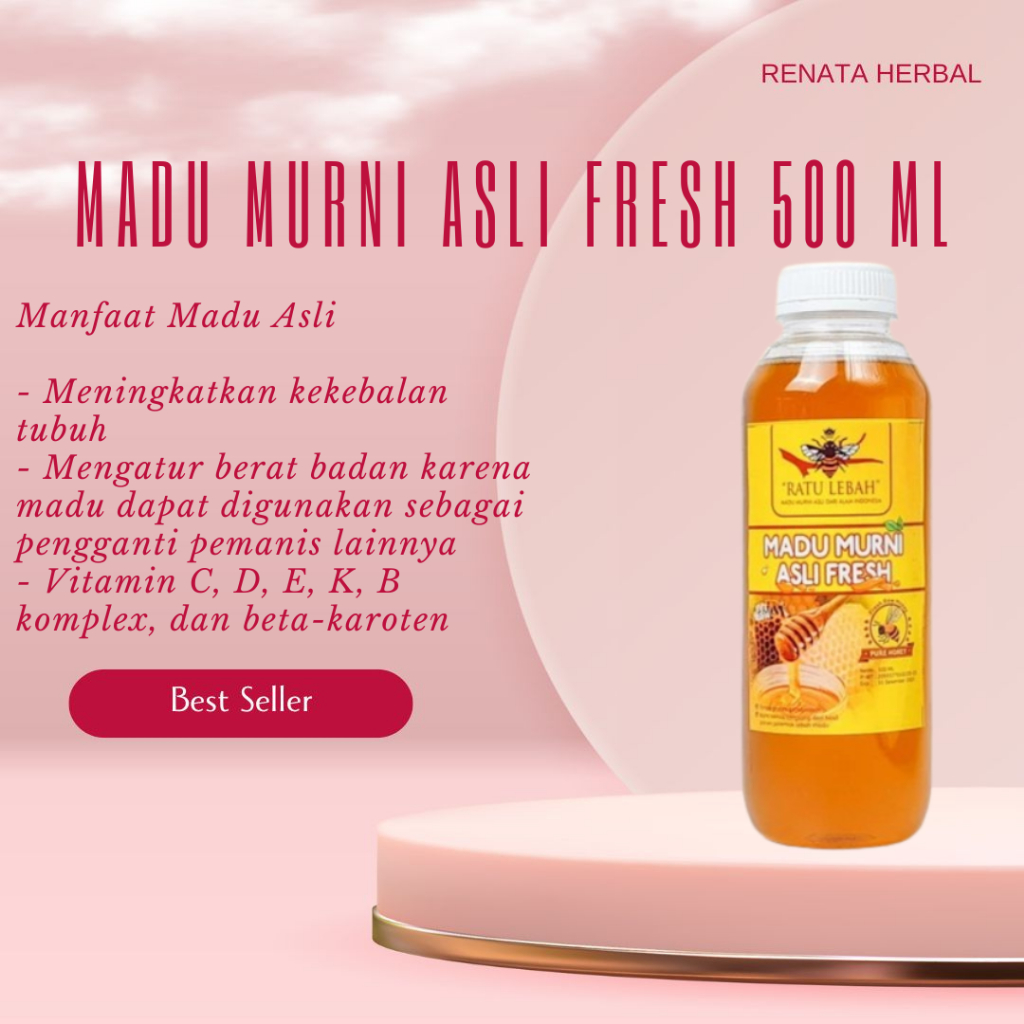 

Original Madu Murni Asli Fresh 500 ml Madu Mentah Raw Honey Ratu Lebah