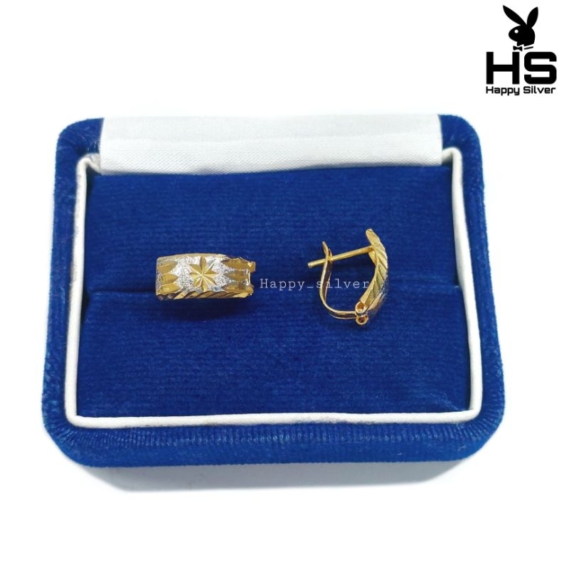 Anting Jepit Perak Asli 925 Untuk Dewasa Model Emas 24k