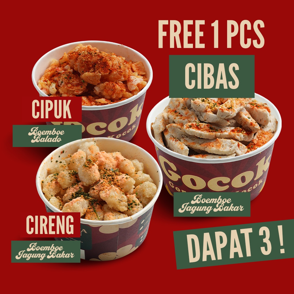 

MENU BUNDLING CIRENG JAGUNG BAKAR X CIPUK BALADO FREE 1 PCS CIBAS JAGUNG BAKAR