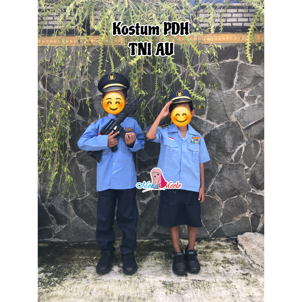 Kostum Jendral TNI Angkatan Udara Anak Perempuan Baju seragam karnaval Profesi TNI / AURI / Termurah