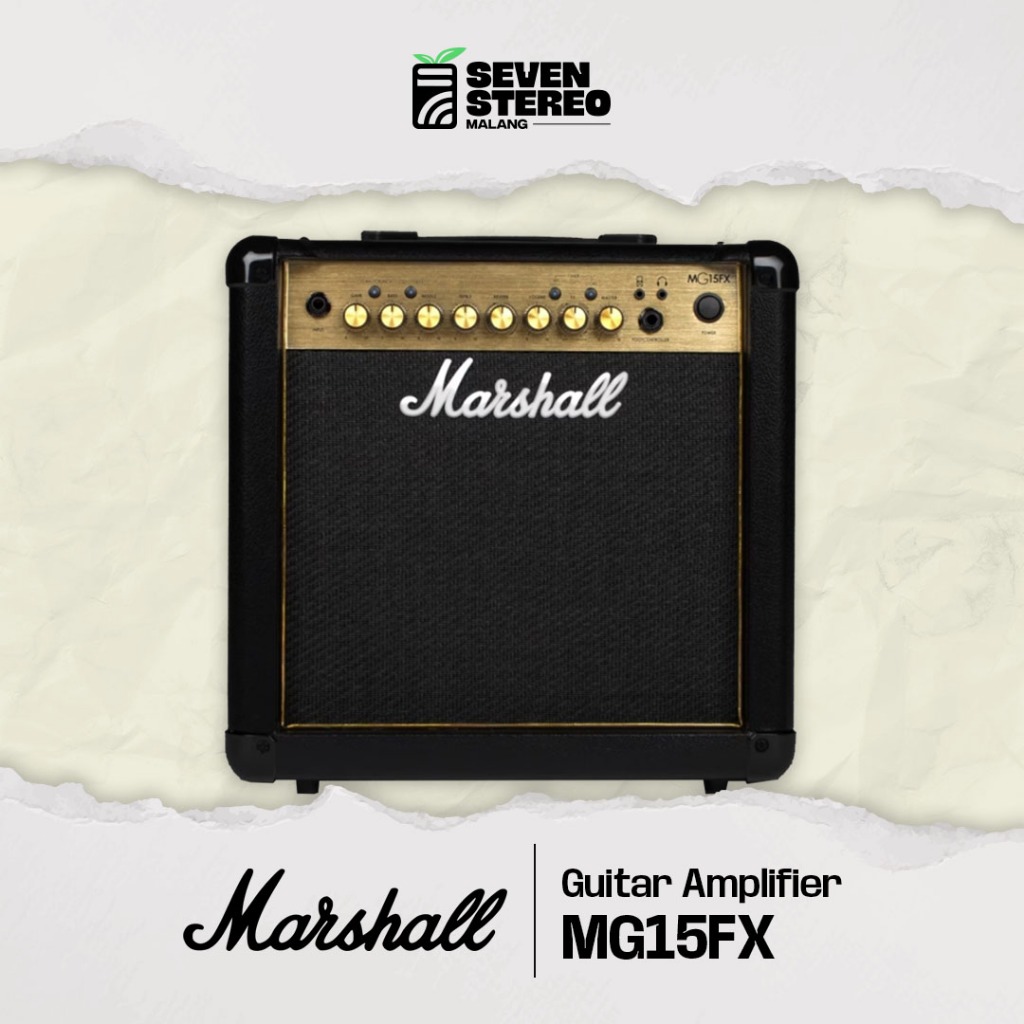 Marshall MG15FX 15 Watt 15W Gold Series Guitar Amplifier With Built in Effect dengan Efek Distorsi R