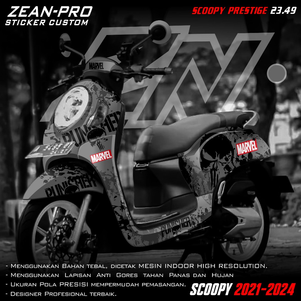 (PROMO COD) TERBARU Decal Sticker Honda All New Scoopy 2021 2022 2023 2024 Full body - Sticker Skotl
