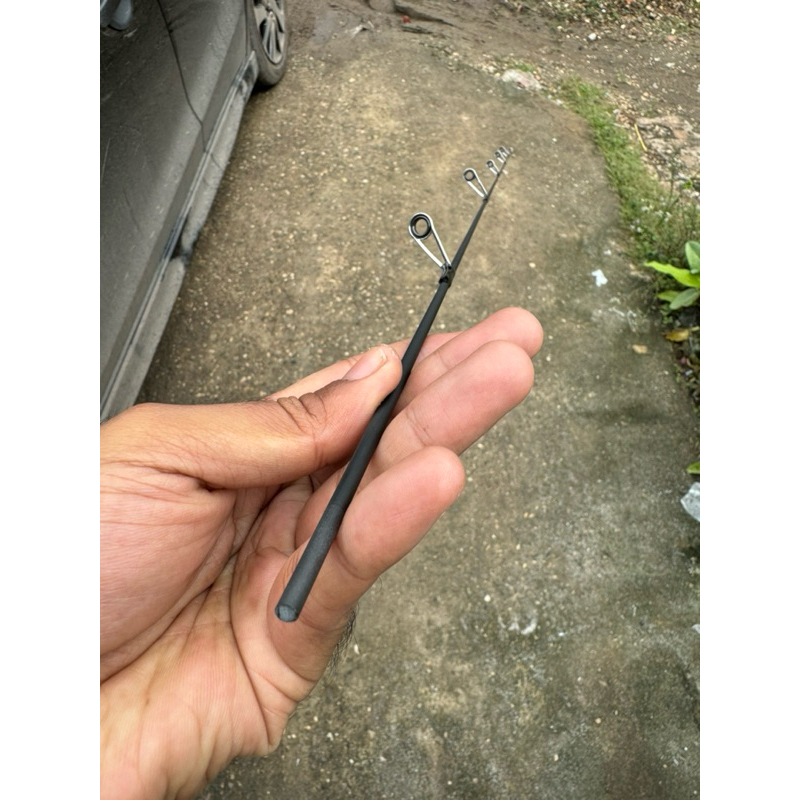 ujung joran solid carbon spining UL