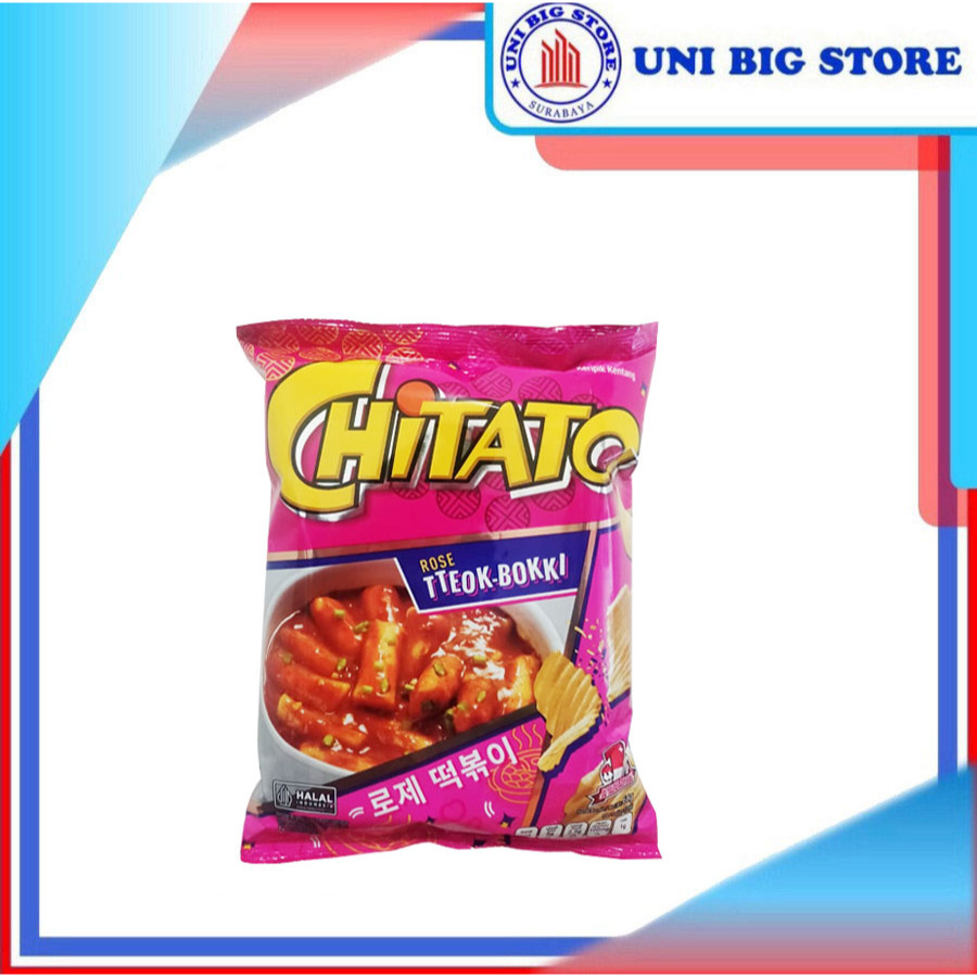 

Chitato Potato Chips Rose Tteokbokki 68 gr Keripik Kripik Kentang