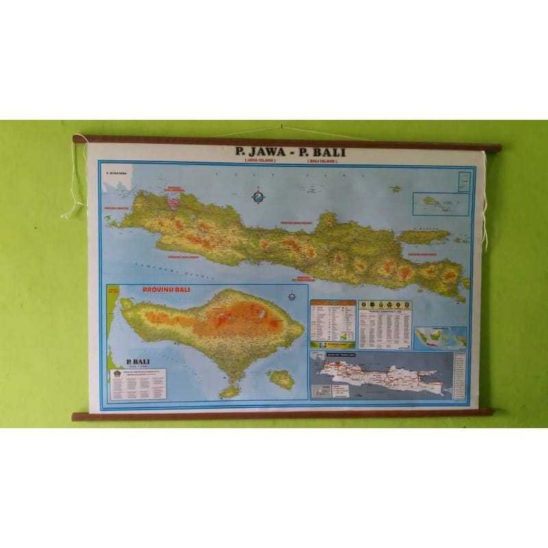 

Peta pulau Jawa Bali bingkai kecil