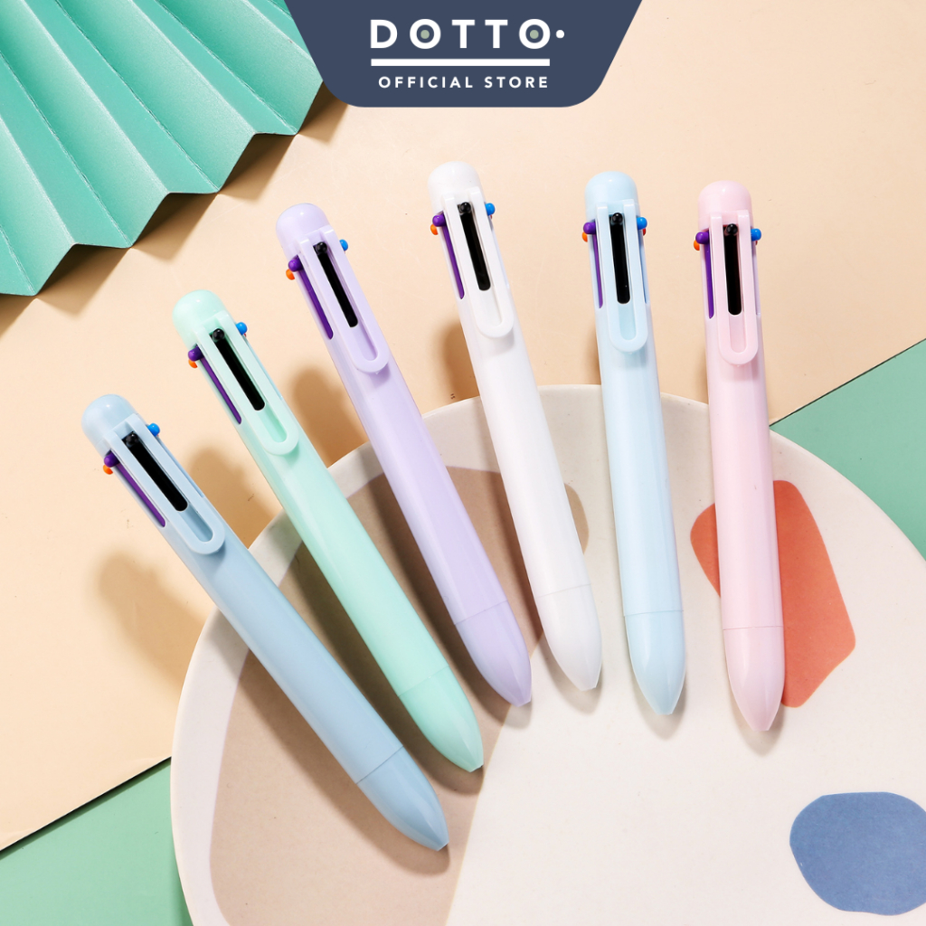 

Dotto 6 Color in 1 Macaron Gel Pen Pulpen Mekanik 6 Warna Multicolor 0.5mm SC