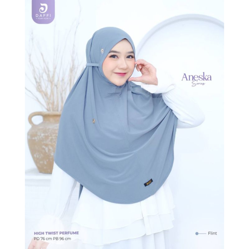 HIJAB INSTAN JUMBO TERBARU POLOS SERIES ANESKA DAFFI