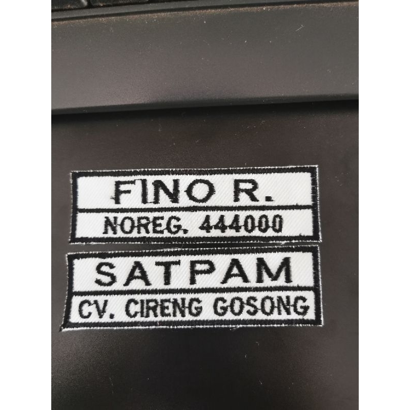 bet bordir nama satpam dan satpamsatpam custom