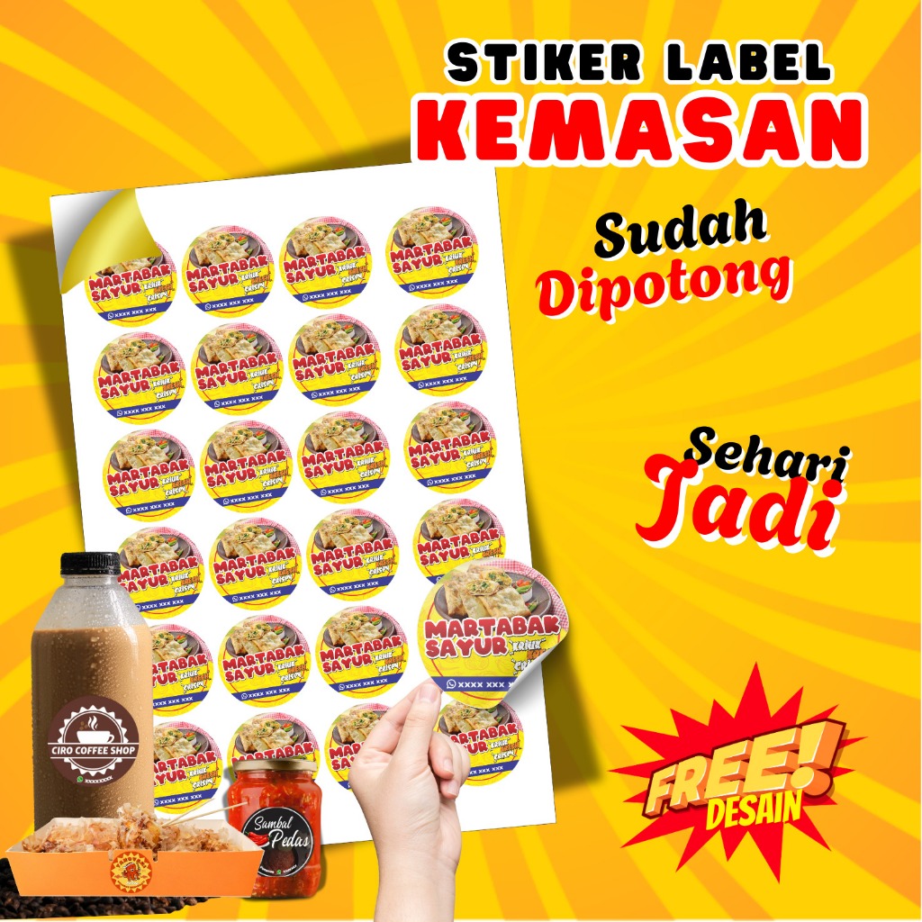 

Stiker label kemasan custom / Stiker label kemasan / Stiker kemasan