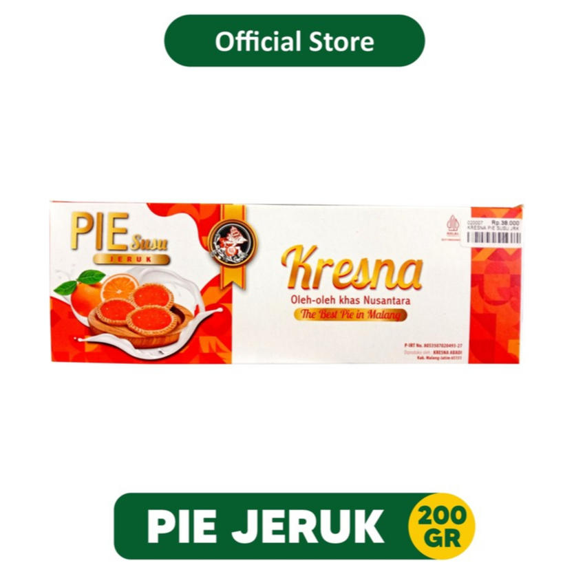 

Pie Susu Jeruk Manis Legit 200gr/6pcs | Oleh Oleh Khas Batu Malang - 020007