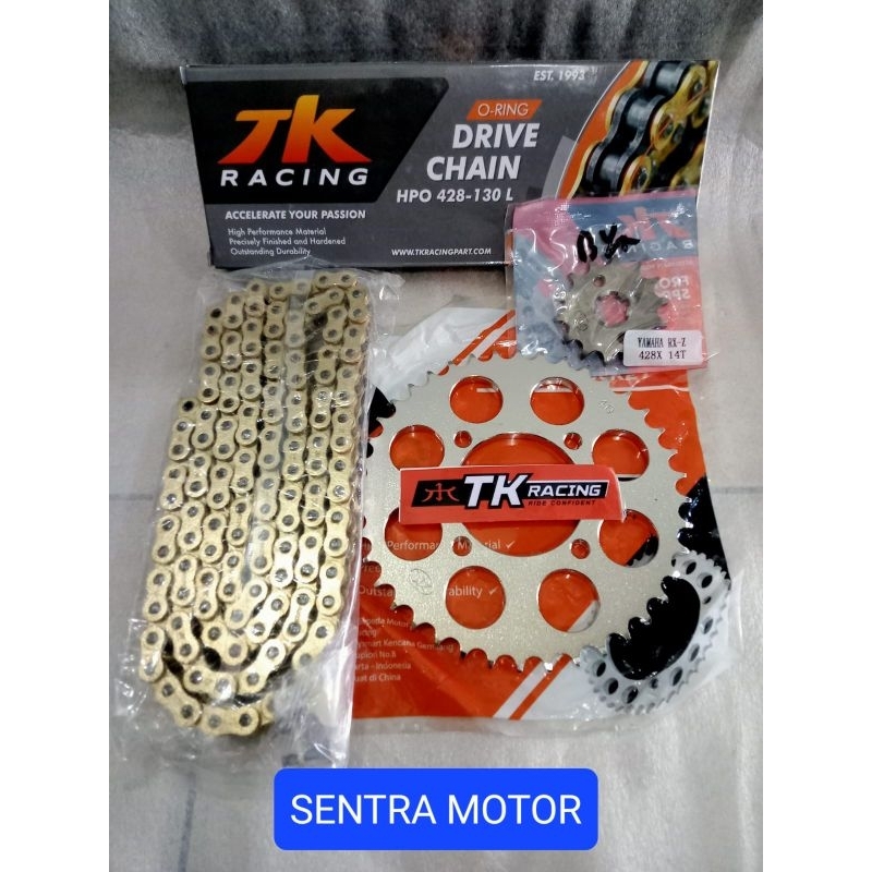 Gear /gir satu set TK Mega pro,cb150,cbr150,verza satu set depan belakang rante 428