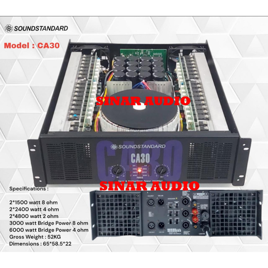 POWER AMPLI SOUNDSTANDARD CA30 POWER SOUND STANDAR CA 30 MODEL BODY PANJANG