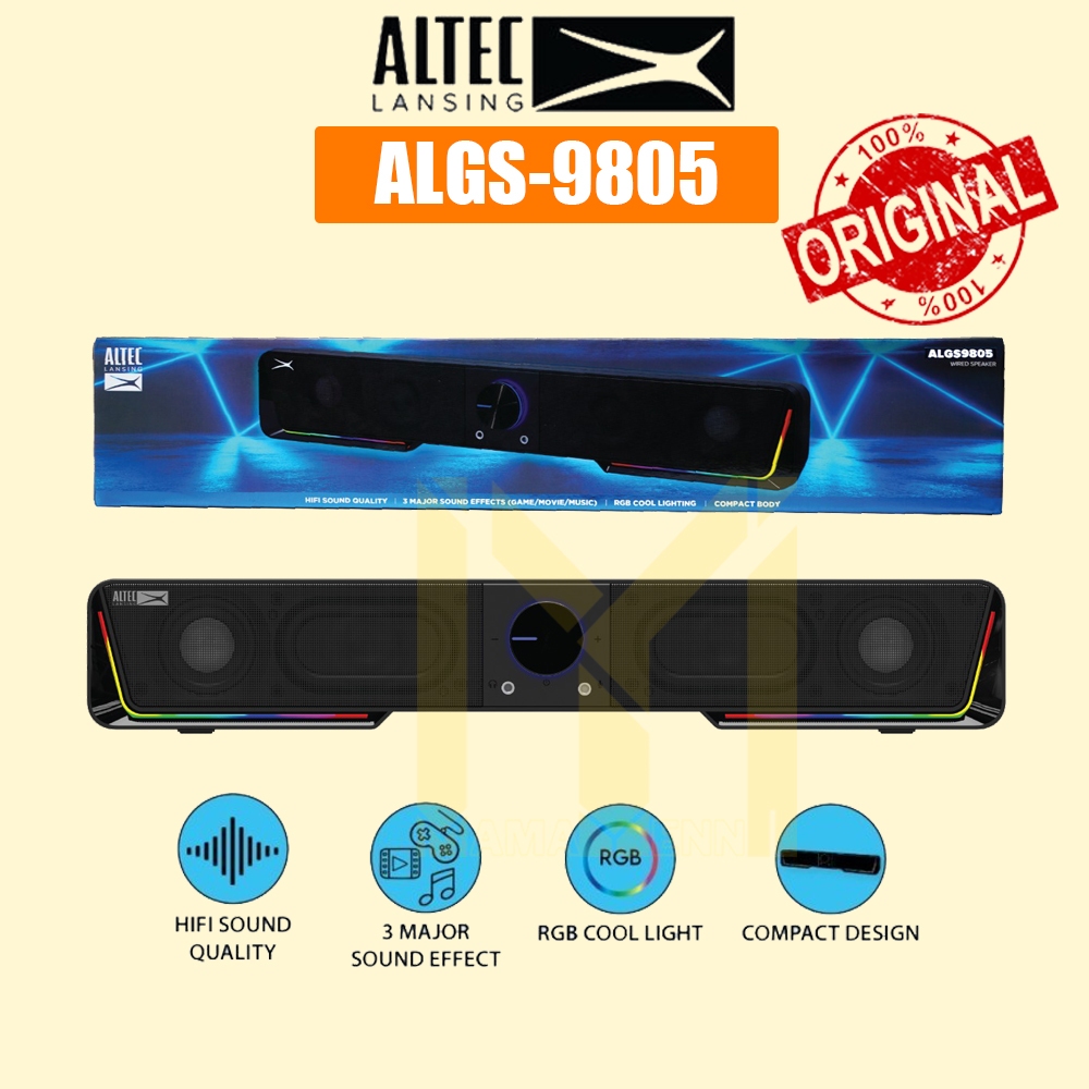 Speaker Altec Lansing Soundbar ALGS9805 with RGB / Speaker Soundbar RGB Altec Lansing ALGS-9805