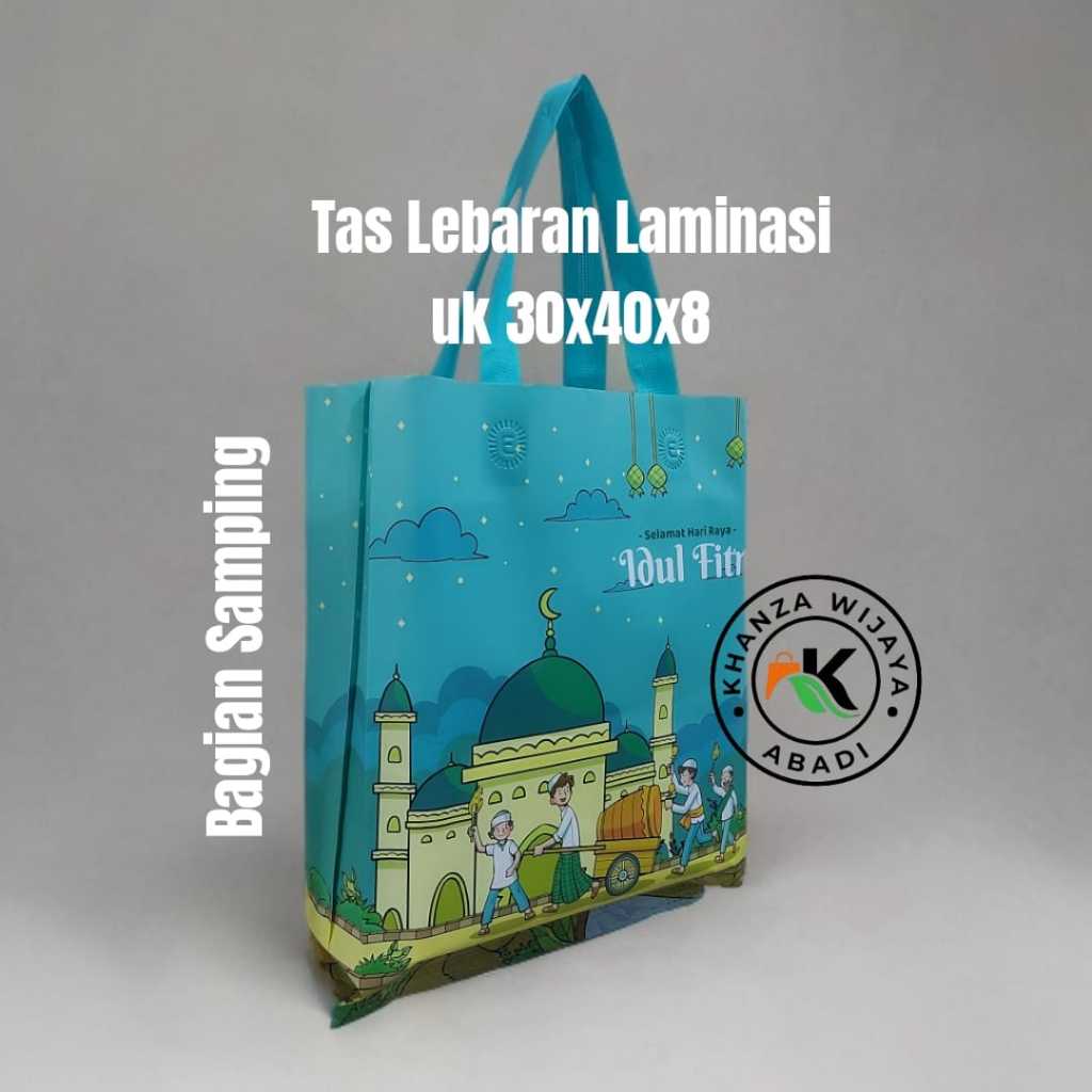 

Goodie Bag Idul Fitri 30x40 Laminasi / Tas HLS Lebaran Laminasi uk 30x40 / sablon 2 sisi / Lusinan