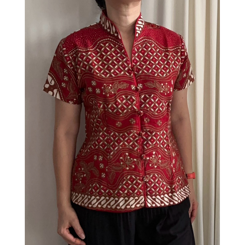 Blouse Cheongsam Batik Lapis Tricot