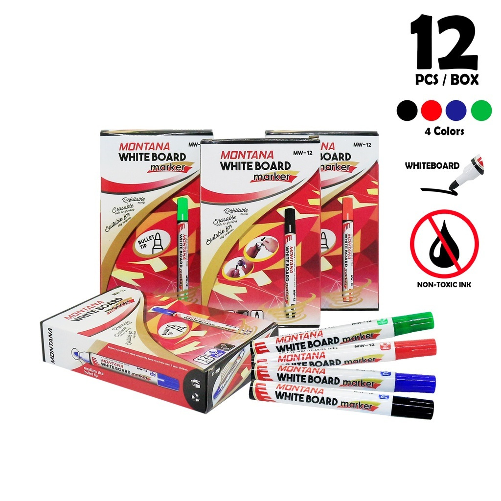 

( 1 PACK ) SPIDOL MONTANA WHITEBOARD / BISA DIHAPUS