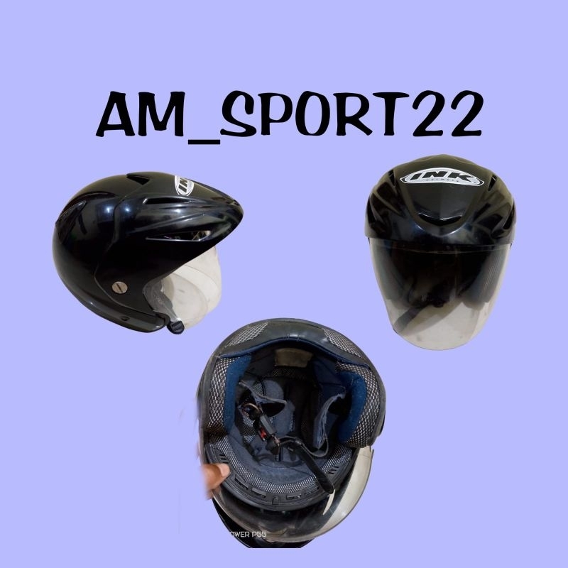 helm ink topi original hitam