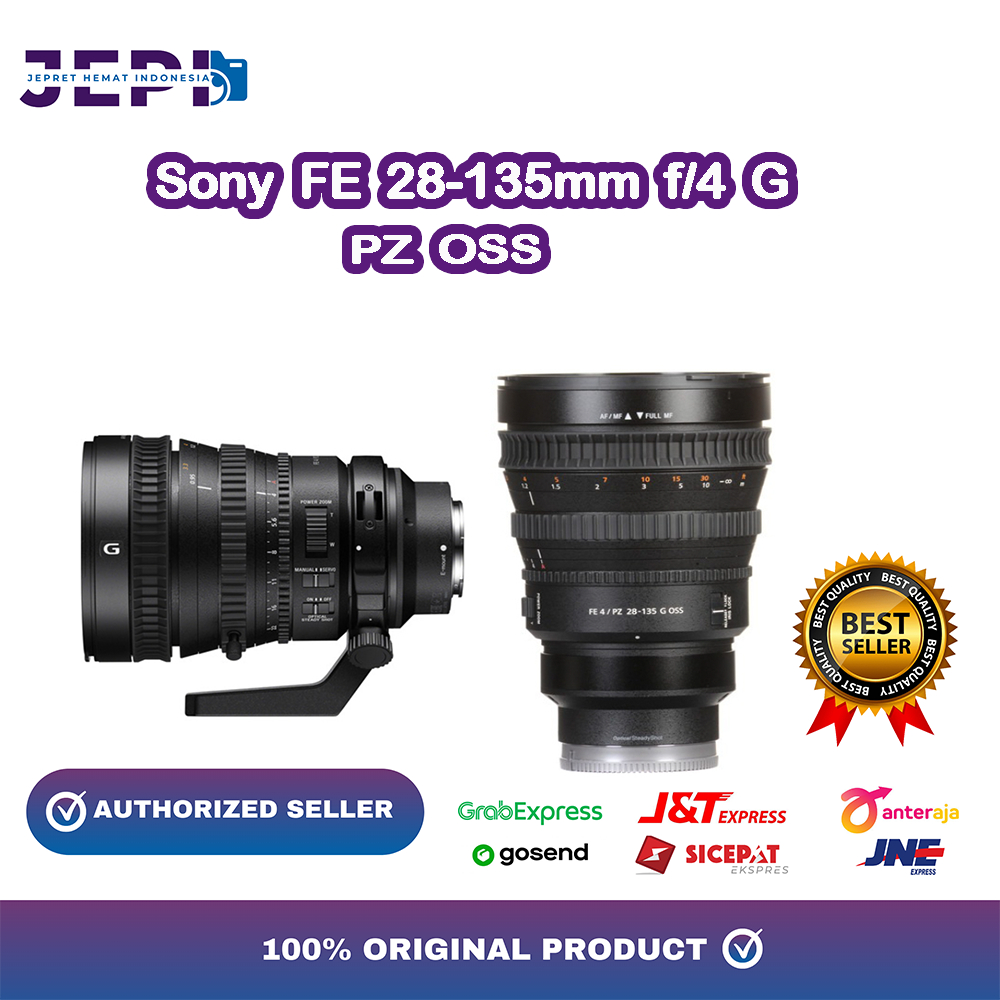 Sony lensa wide tele full frame FE 28-135mm f/4 G PZ OSS garansi resmi