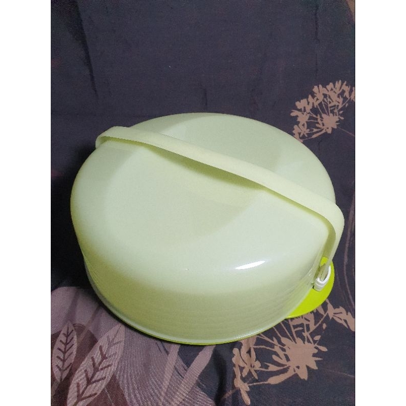 Tupperware Cake Taker Round Hijau Tosca
