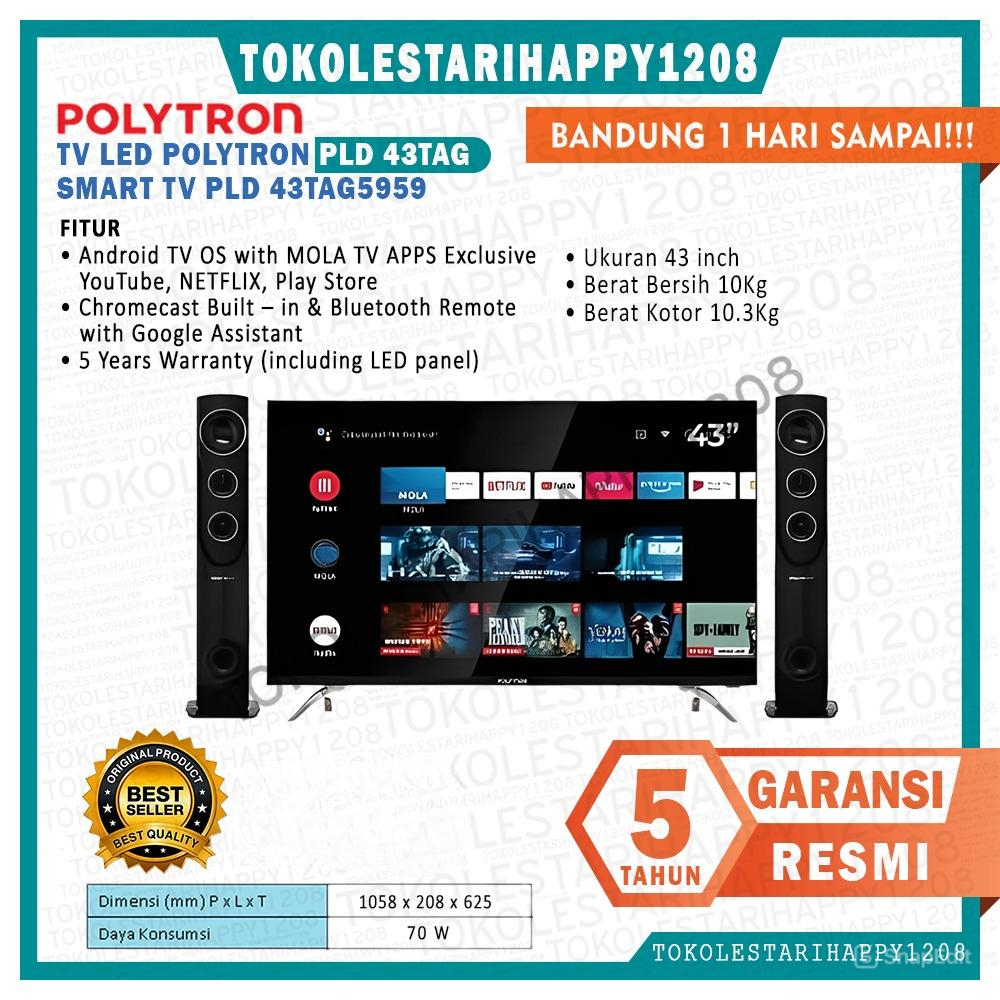 LED TV Polytron Smart Cinemax Android TV 43 inch PLD 43TAG9959/43TAG5959