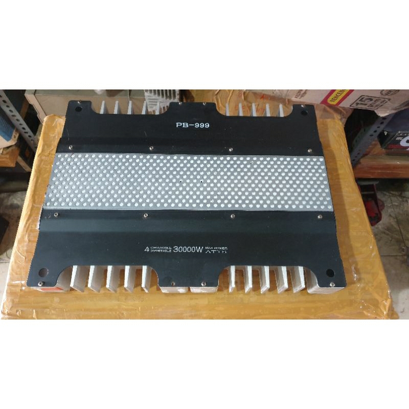 power amplifier mobil 4channel mosfet class AB tenaga besar jhonie monitor pb999 second normal siap 